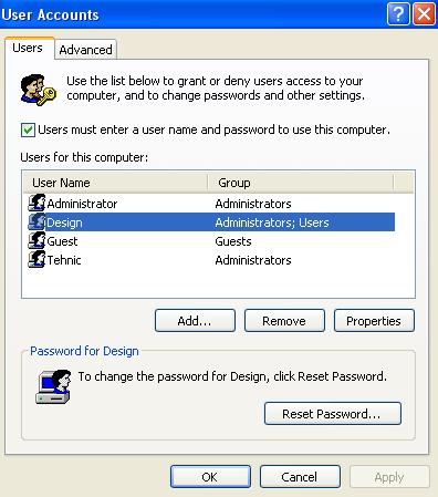 Auto login in Xp