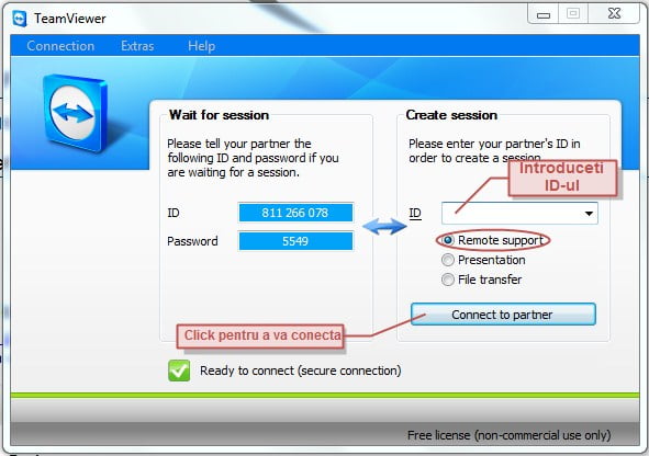 Cum sa ne conectam la un alt computer cu Team Viewer
