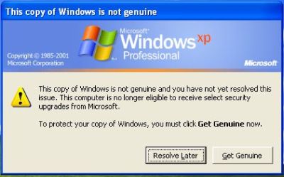 Disable and Remove Windows Genuine Advantage Notifications
