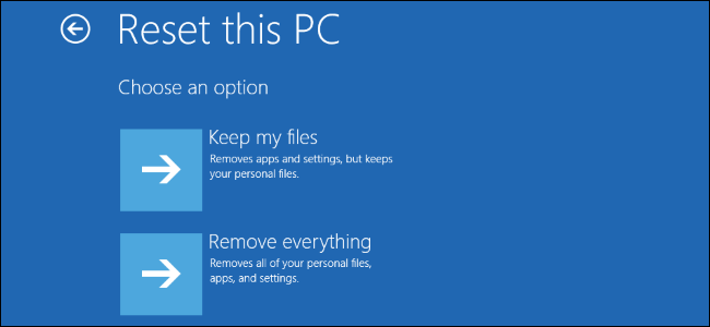 Cum se utilizează funcția Reset This PC în Windows 10